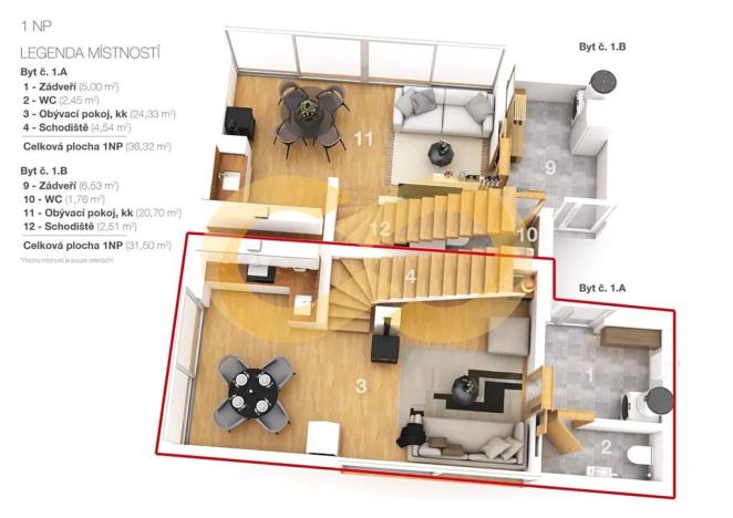 Prodej bytu 2+kk, Prachatice, Na Sadech, 68 m2
