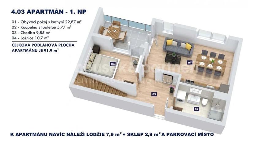 Prodej bytu 4+kk, Vrchlabí, Horská, 91 m2