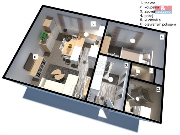 Prodej bytu 2+kk, Líšnice, 40 m2