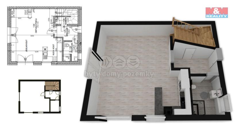 Prodej rodinného domu, Králův Dvůr, Fibichova, 97 m2