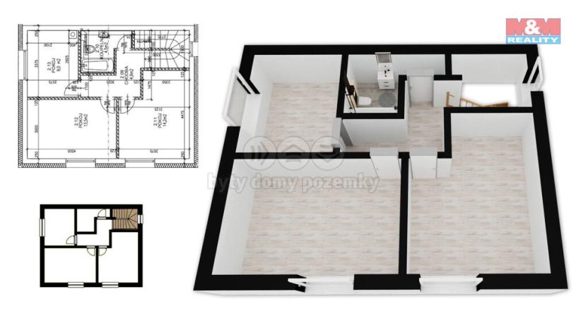 Prodej rodinného domu, Králův Dvůr, Fibichova, 97 m2
