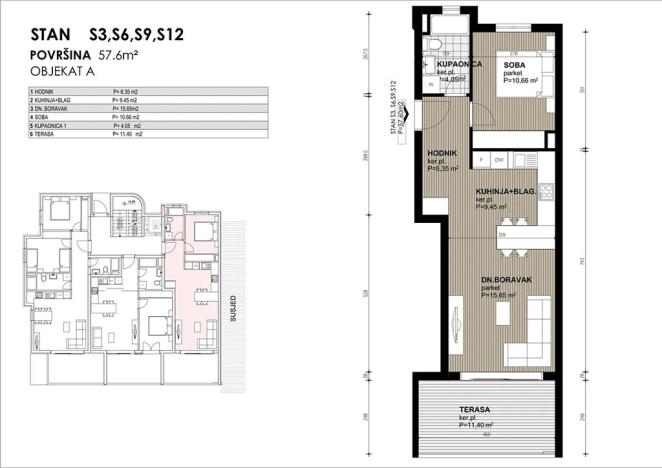 Prodej bytu 2+kk, Živogošće, Chorvatsko, 57 m2