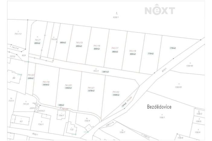 Prodej pozemku pro bydlení, Bezdědovice, 775 m2