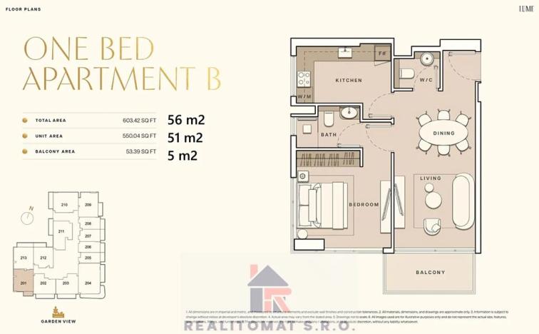 Prodej bytu 1+kk, Dubaj, Spojené arabské emiráty, 36 m2