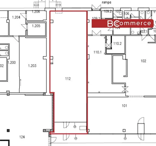 Pronájem obchodního prostoru, Brno, náměstí 28. dubna, 118 m2