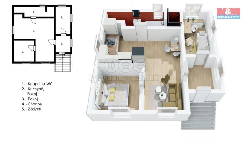 Prodej chalupy, Kamenice - Ládví, 57 m2