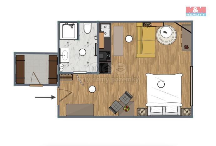 Prodej bytu 1+kk, Vrchlabí - Hořejší Vrchlabí, Horská, 31 m2