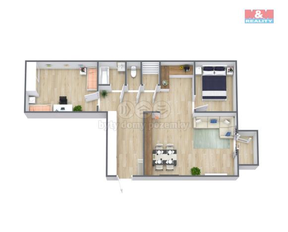 Prodej bytu 2+1, Praha - Nusle, U družstva Repo, 70 m2