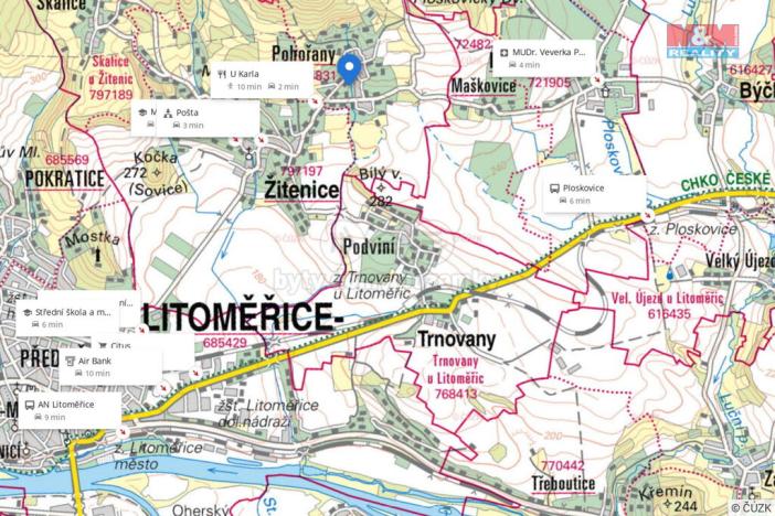 Prodej zahrady, Žitenice - Pohořany, 323 m2