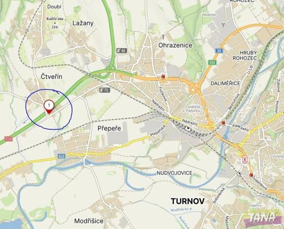 Prodej komerčního pozemku, Čtveřín, 3080 m2