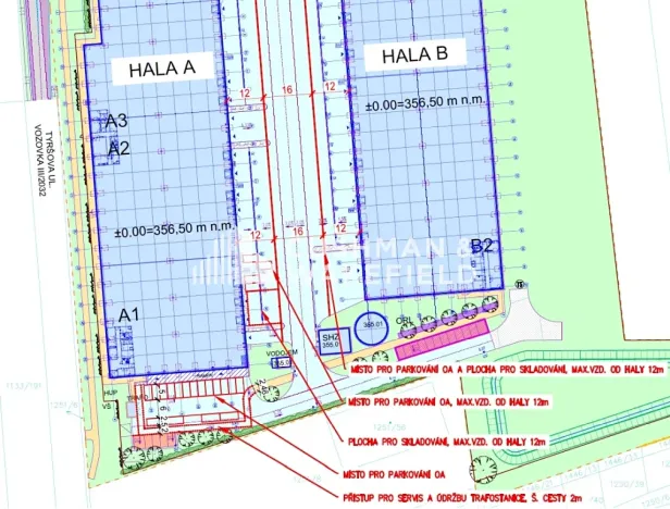 Pronájem skladu, Vejprnice, Tyršova, 1528 m2