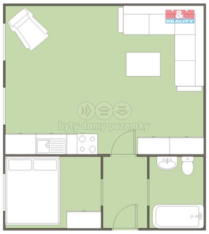 Prodej bytu 2+kk, České Budějovice, Lipenská, 39 m2
