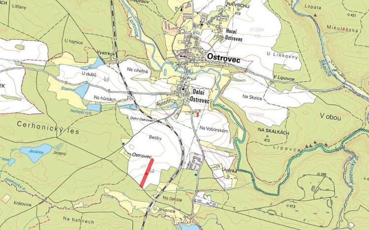 Prodej pole, Ostrovec, 7755 m2