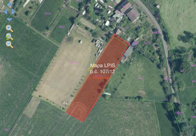 Prodej pole, Hoslovice, 7553 m2