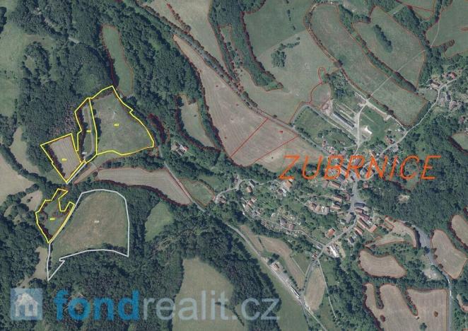 Prodej pole, Zubrnice, 97180 m2