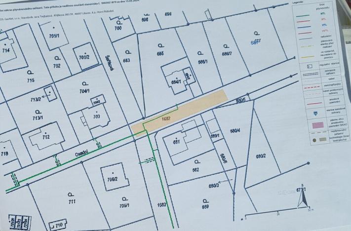 Prodej pozemku, Liberec, Osadní, 400 m2