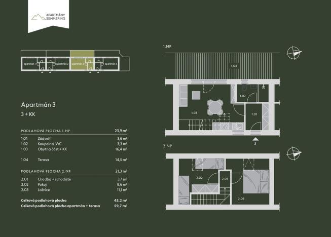Prodej bytu 3+kk, Janov nad Nisou, 46 m2