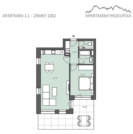 Prodej bytu 2+kk, Bedřichov, 57 m2