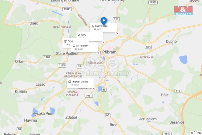 Pronájem kanceláře, Příbram - Příbram I, Dělostřelecká, 465 m2