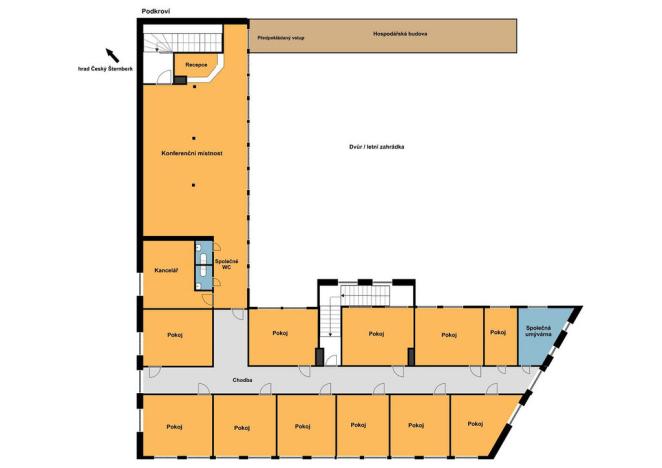 Prodej restaurace, Český Šternberk, 480 m2