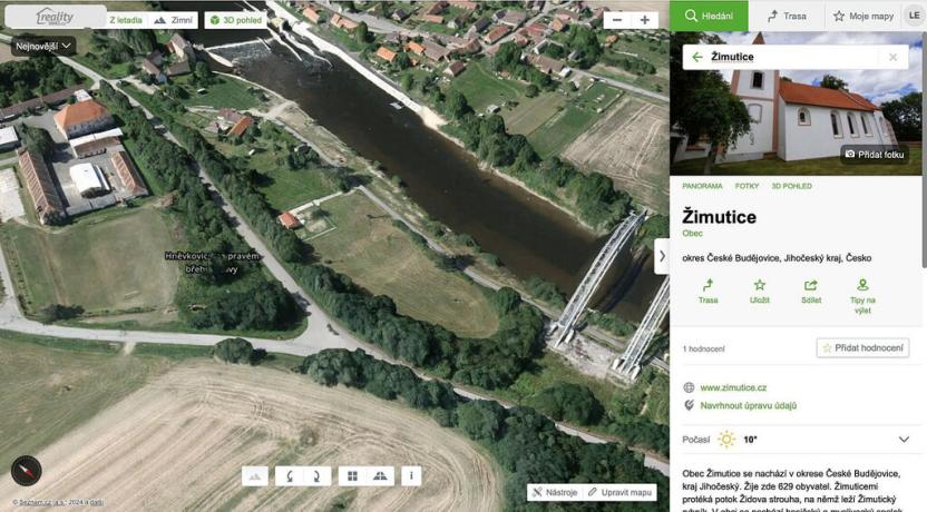 Prodej louky, Týn nad Vltavou, Hněvkovice na pravém břehu Vlt., 1648 m2