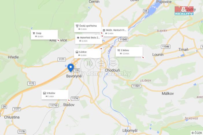 Prodej pozemku pro bydlení, Bavoryně, 741 m2