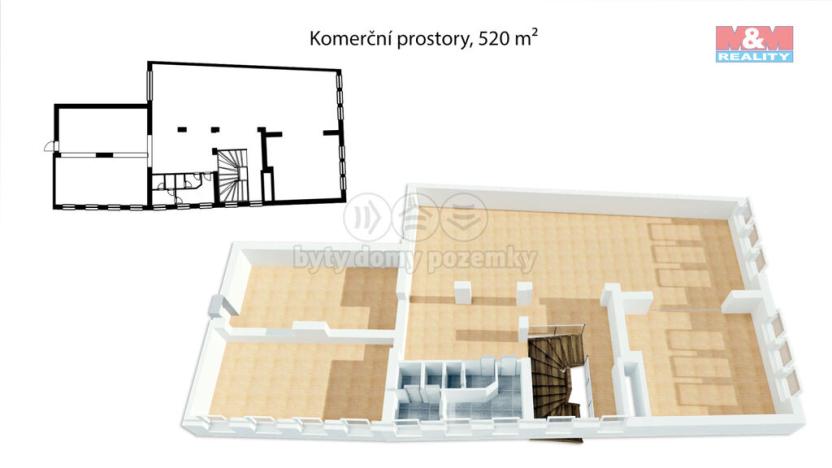 Pronájem obchodního prostoru, Ústí nad Orlicí, Mírové nám., 520 m2