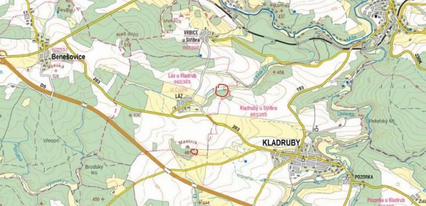 Prodej pozemku, Kladruby, 1234 m2