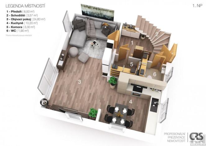 Prodej bytu 4+1, Choťánky, Na Ohradě, 96 m2
