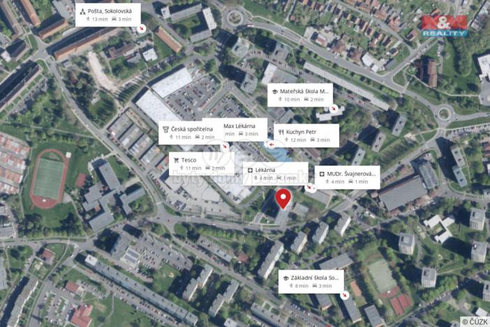 Prodej bytu 2+1, Sokolov, Závodu míru, 55 m2