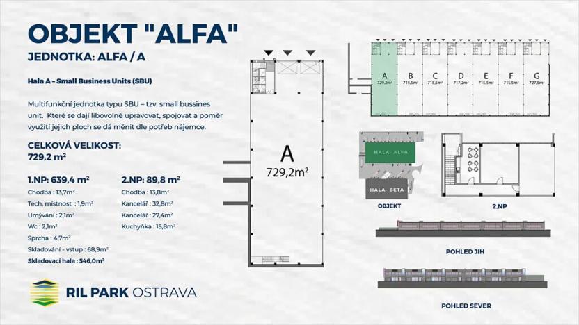 Pronájem skladu, Ostrava, Kotalova, 8855 m2