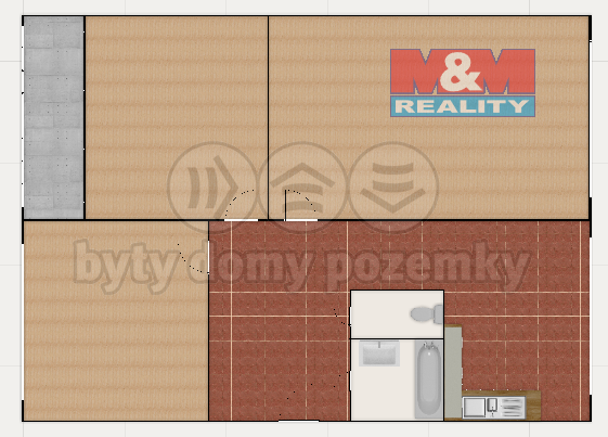 Prodej bytu 3+1, Klášterec nad Ohří - Miřetice u Klášterce nad Ohří, Luční, 71 m2
