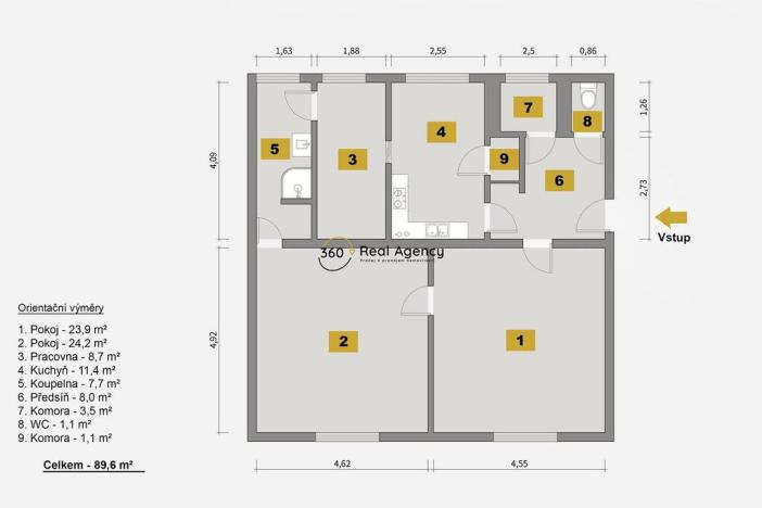 Prodej bytu 3+1, Liberec - Liberec V-Kristiánov, Husova, 90 m2