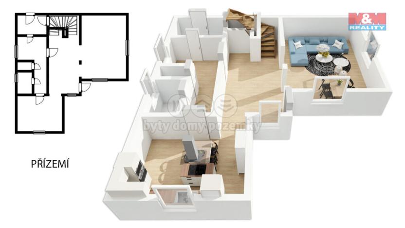 Prodej rodinného domu, Miletín, Jiřího z Poděbrad, 148 m2