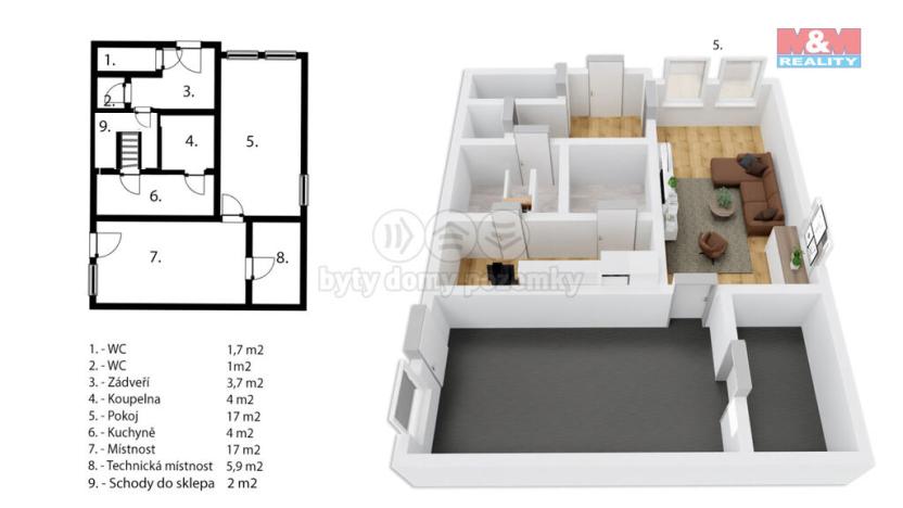 Prodej rodinného domu, Přerubenice, 167 m2
