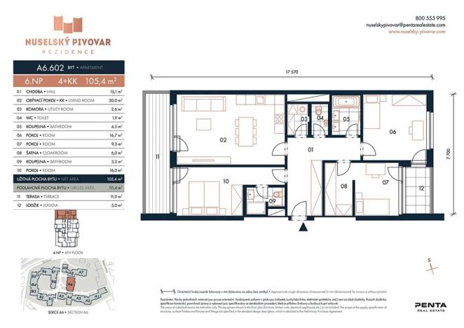 Prodej bytu 4+kk, Praha - Nusle, Bělehradská, 105 m2