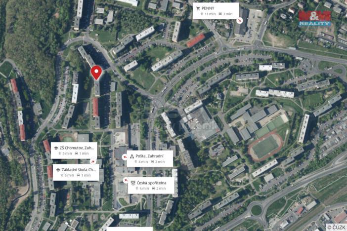 Prodej bytu 2+1, Chomutov, Skalková, 52 m2