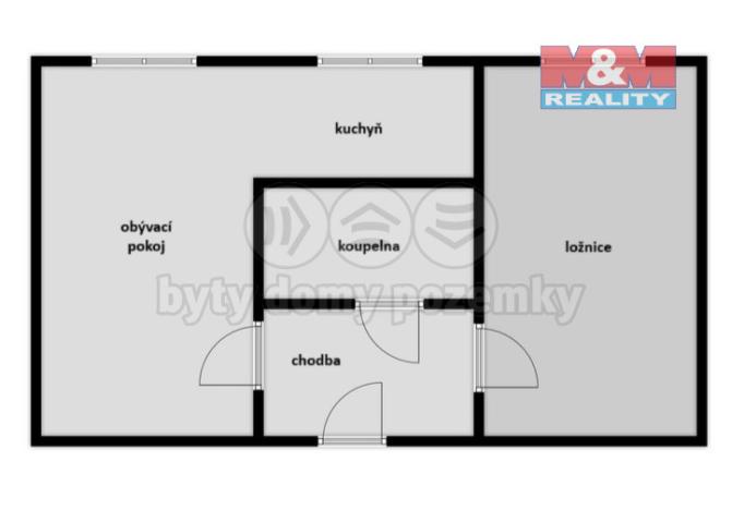 Prodej bytu 2+1, Chomutov, Skalková, 52 m2