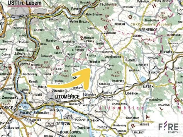 Prodej pole, Třebušín, 6347 m2