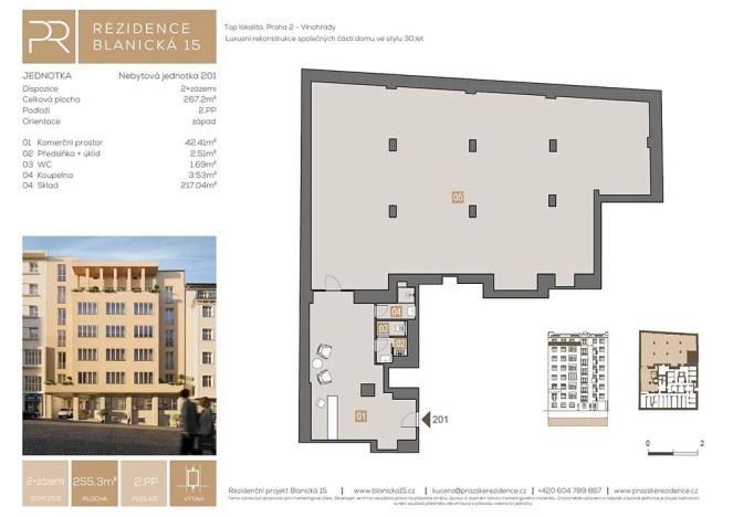 Prodej obchodního prostoru, Praha - Vinohrady, Blanická, 824 m2