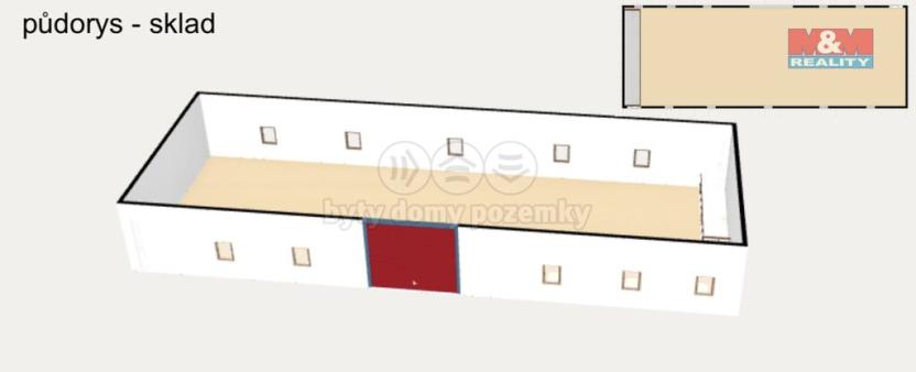 Pronájem výrobních prostor, Kostelec nad Orlicí, Mánesova, 1050 m2