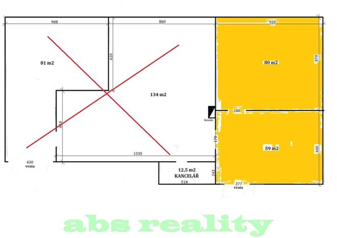 Pronájem výrobních prostor, Kostomlaty nad Labem, 139 m2
