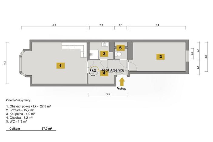 Prodej bytu 2+kk, Praha - Vinohrady, Slezská, 54 m2