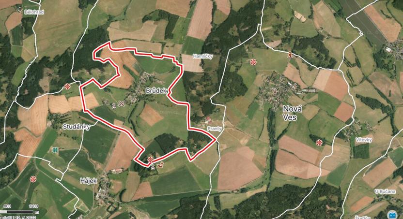 Prodej pole, Všeruby - Brůdek, 3000 m2