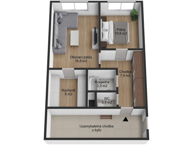 Prodej bytu 2+1, Praha - Hostivař, Švehlova, 43 m2