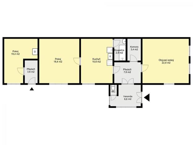 Prodej rodinného domu, Chlístovice, 97 m2