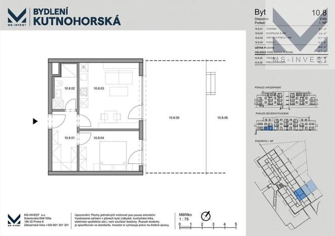 Prodej bytu 2+kk, Praha - Dolní Měcholupy, Kutnohorská, 40 m2