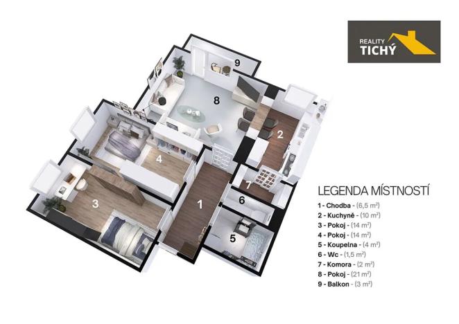 Prodej bytu 3+1, Náchod, Václavická, 76 m2