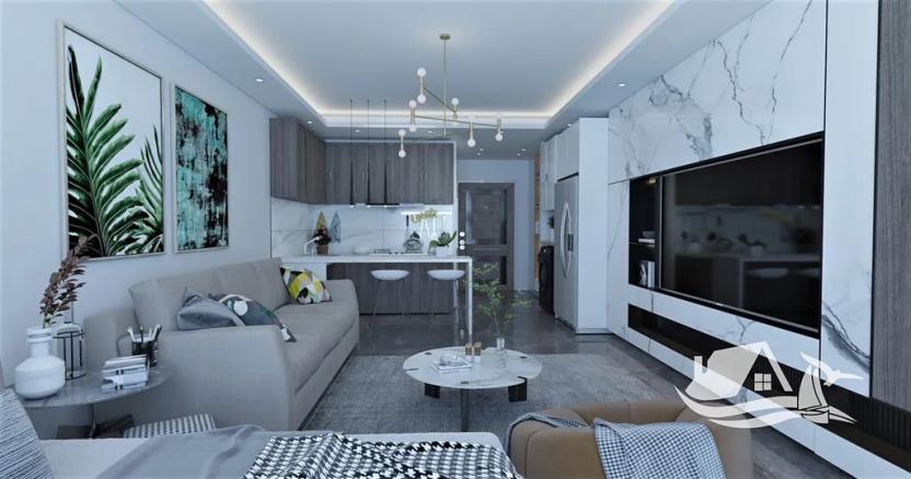 Prodej bytu 1+kk, Trikomo, Kypr, 45 m2