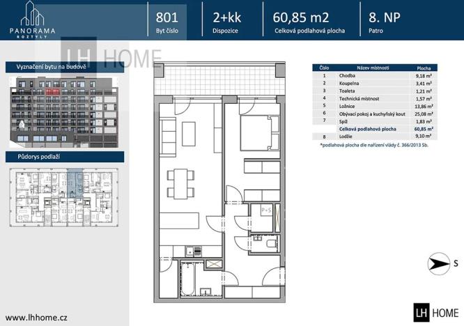 Prodej bytu 2+kk, Praha - Chodov, Gregorova, 60 m2